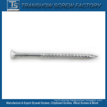 Flat Head with Ribs Silver Deck Screws